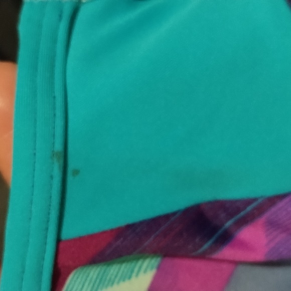 LL Bean Size 8 Swimsuit Racerback Women Fully Lined Bright Color Geometric - Picture 10 of 10